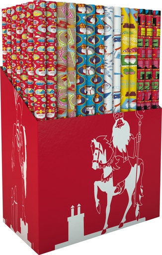 [963018] Inpakpapier sint 250x46,5cm assorti