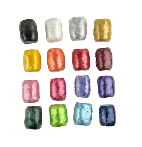 [875138] Ruban cadeau 20mx5mm 125 pièces assorti