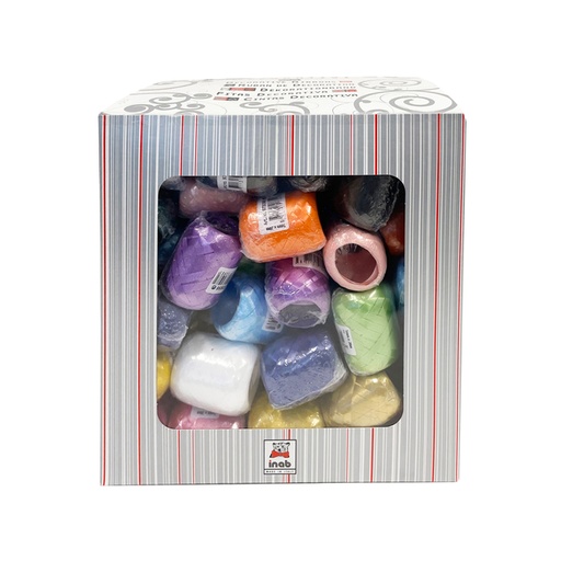 [875138] Ruban cadeau 20mx5mm 125 pièces assorti