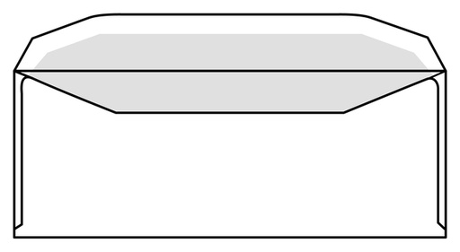 [183003] Envelop IEZZY C5/6 114x229mm venster rechts gegomd wit 500 stuks
