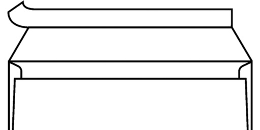 [183007] Envelop IEZZY C5/6 114x229mm venster rechts strip wit 500 stuks