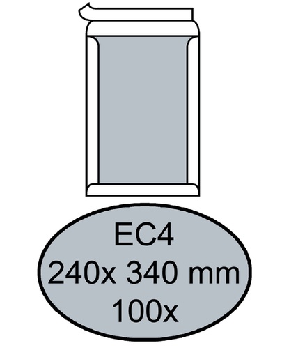 [181020] Envelop Quantore bordrug EC4 240x340mm zelfklevend wit 100 stuks