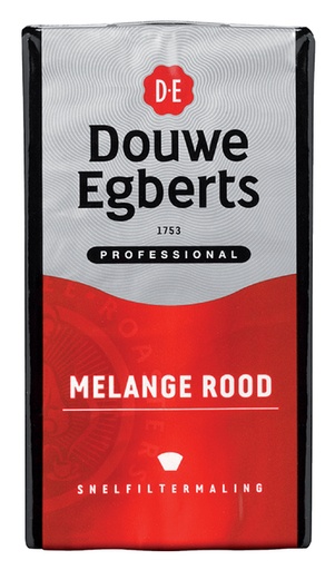 [890051] Koffie Douwe Egberts snelfiltermaling Melange Rood 500gr
