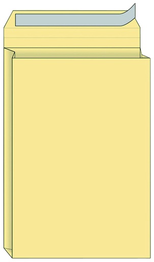 [180930] Enveloppe à soufflet Quantore 262x371x38mm autocollant crème 125 pcs