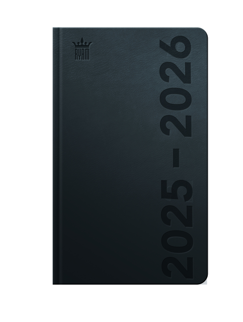 Agenda 2025-2026 Ryam Cursus DeLuxe noir 7 jours/2 pages noir (NL)