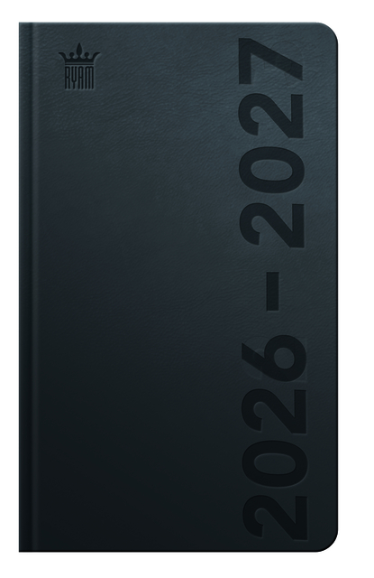 Agenda scolaire 2026-2027 Ryam Cursus DeLuxe noir 7 jours/2 pages noir (NL)