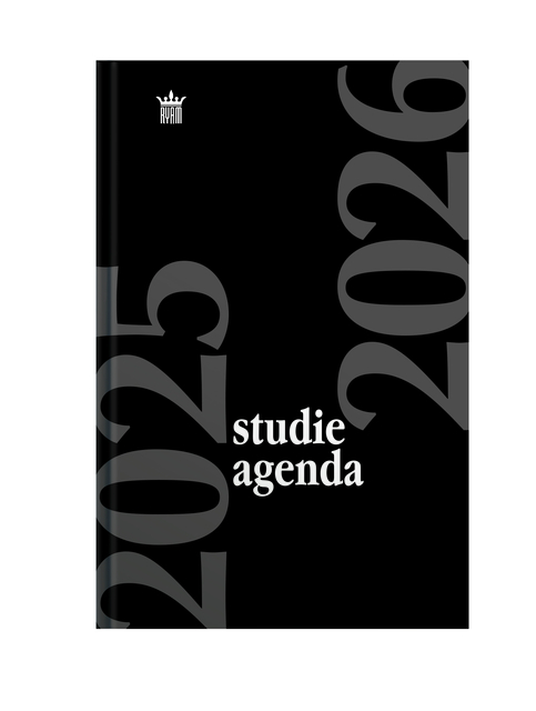 Agenda 2025-2026 Ryam Studie 7 jours/2 pages noir (NL)