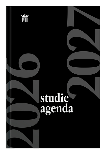 Agenda scolaire 2026-2027 Ryam Studie 7 jours/2 pages noir (NL)