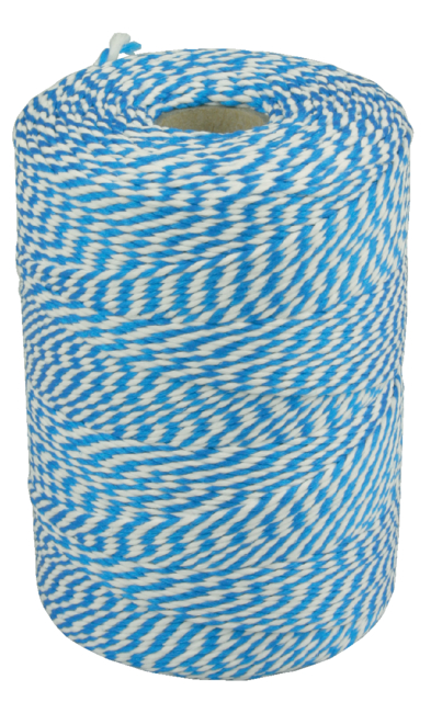 Ficelle Muller coton 50g 45m bleu/blanc