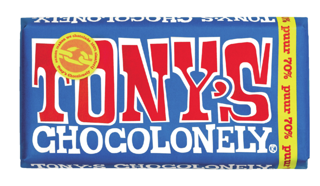 Chocolade Tony''s Chocolonely puur reep 180gr