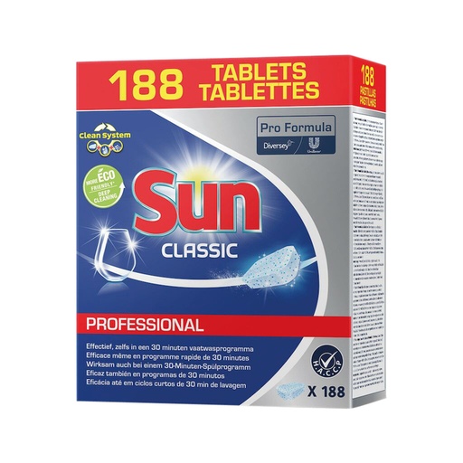 [891668] Tablette lave-vaisselle Sun Professional Classic 188 pièces