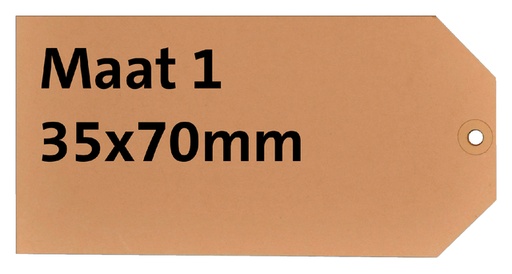 [811901] Label karton nr 1 200gr 35x70mm chamois 1000 stuks