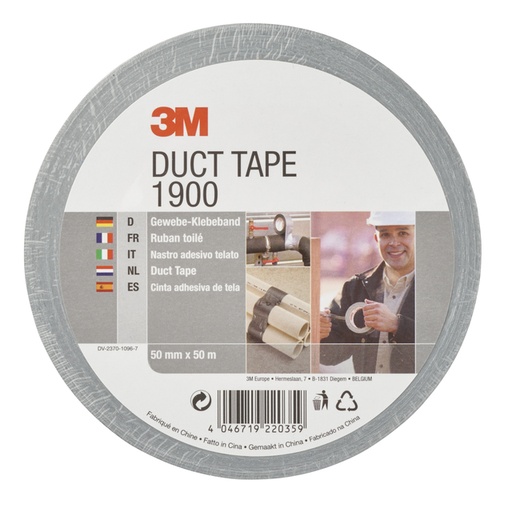 [803529] Ruban adhésif 3M 1900 Duct Tape 50mx50mm argent