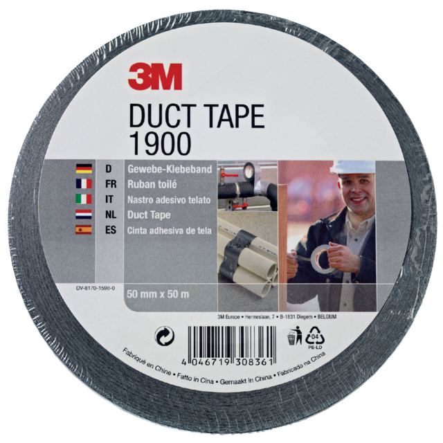 Ruban adhésif 3M 1900 Duct Tape 50mmx50m noir