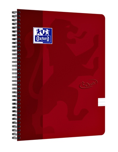 [011132] Cahier à spirale Oxford Touch A4 ligné 140 pages 80g rouge