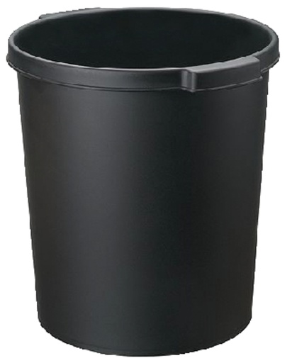 [394102] Corbeille à papier Djois Re-Solution 15L avec rebord pour prise noir