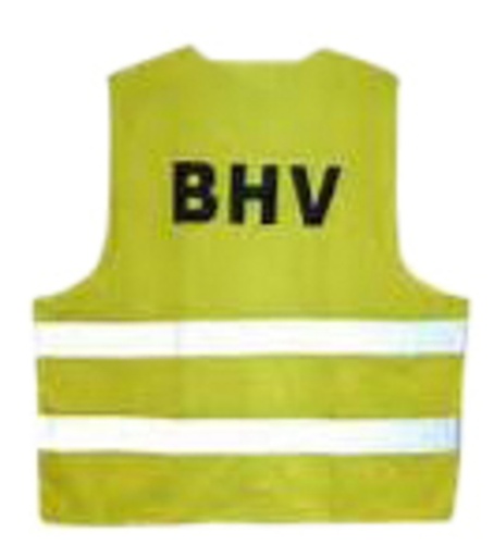[892558] Gilet de sécurité avec impression 'BHV' jaune