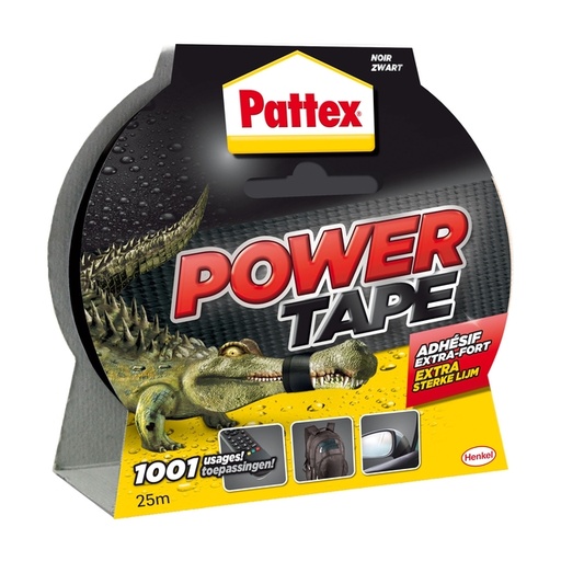 [836303] Plakband Pattex Power Tape 50mmx25m zwart
