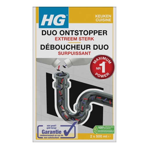 [897219] Déboucheur canalisation HG Cuisine Duo 2x 500ml
