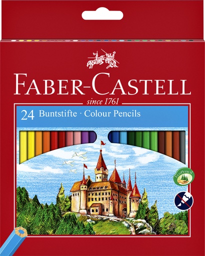 [640071] Crayons de couleur Faber-Castell assorti set 24 pièces