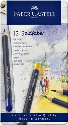 [640072] Crayon de couleur Faber-Castell Goldfaber boîte 12 pièces assorti