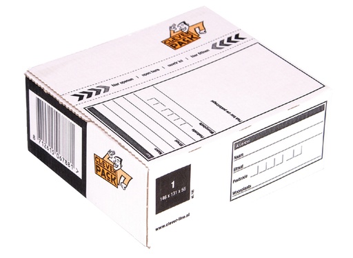 [820405] Boîte postale 1 CleverPack 146x131x56mm blanc 25 pièces