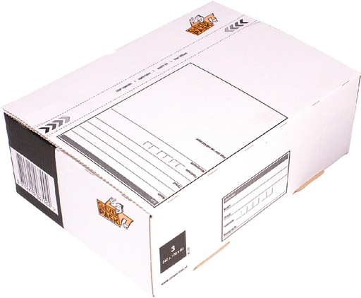 [820407] Boîte postale 3 CleverPack 240x170x80mm blanc 25 pièces
