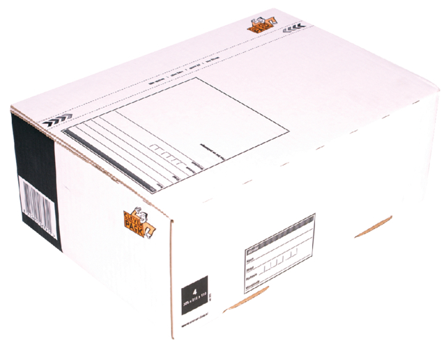Postpakketbox 4 CleverPack 305x215x110mm wit 25stuks