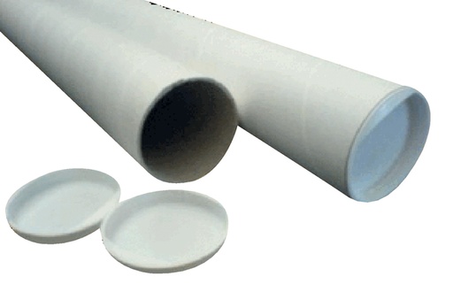 [336055] Verzendkoker CleverPack A3 330x50mm met doppen wit pak à 5 stuks