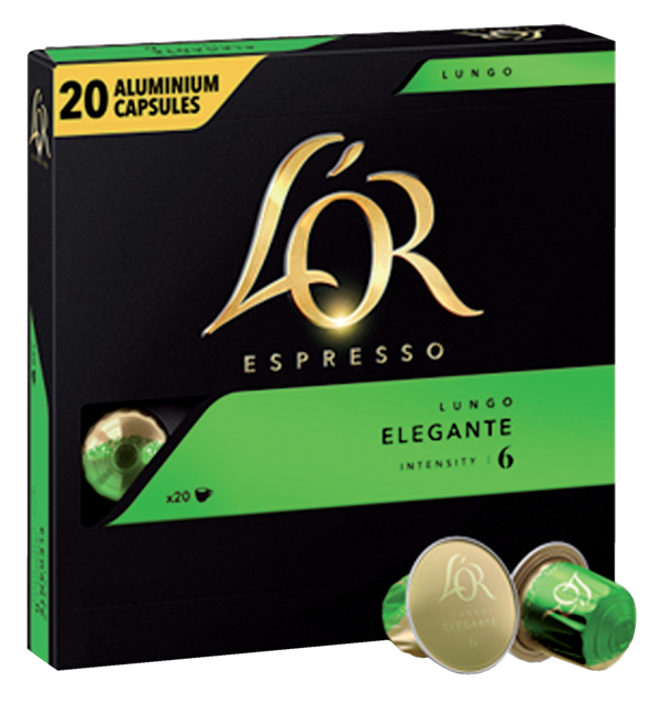 Koffiecups L''Or espresso Lungo Elegante 20 stuks