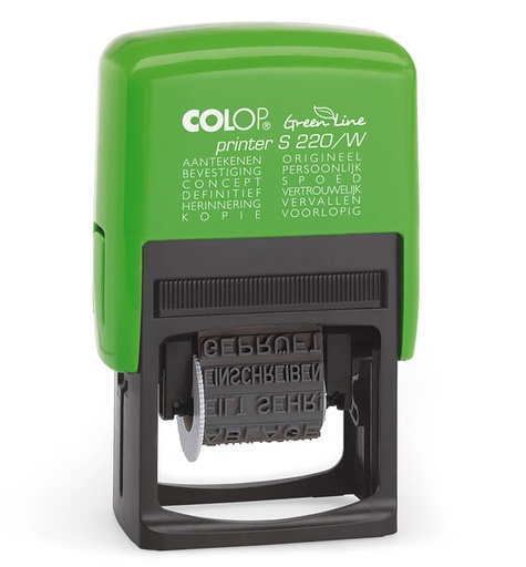 [351060] Cachet à Formules Colop Printer S 220/W Green Line 12 textes vert