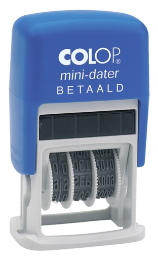 [351027] Cachet à Formule+Date Colop Printer Mini S 160/L 'Betaald' bleu