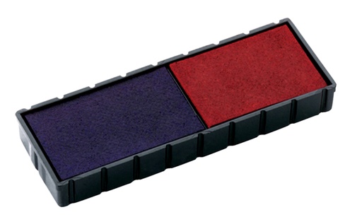 [351105] Tampon-encreur Colop E/12 bleu et rouge