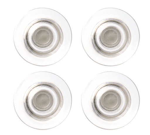 [920846] Aimant tableau en verre Nobo ultra puissant 32mm transparent 4 pièces
