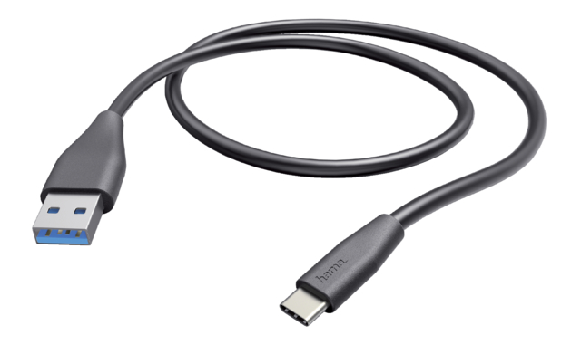 Câble Hama USB C-A 2.0 1,5 mètre noir