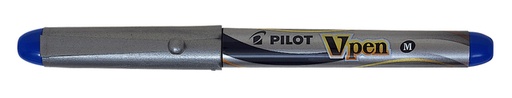 [600016] Stylo plume Pilot V-pen Medium argent bleu