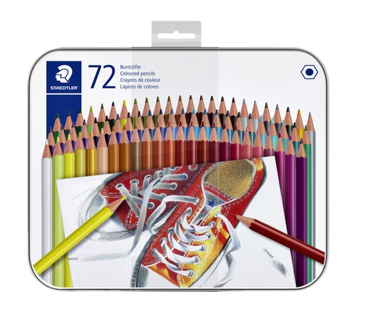 [640427] Crayon de couleur Staedtler hexagonal assorti boîte 72 pièces