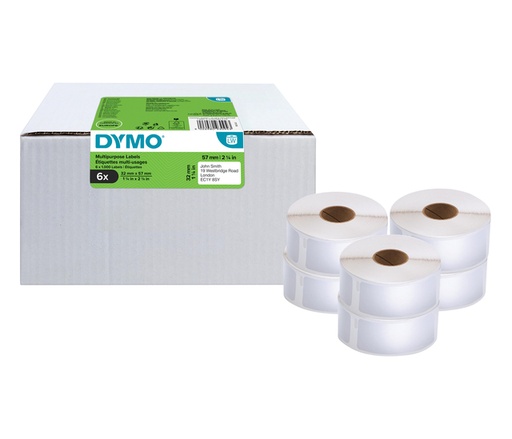 [817320] Etiket Dymo LabelWriter multifunctioneel 32x57mm 6 rollen á 1000 stuks wit