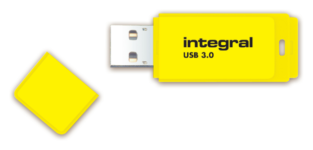 Clé USB 3.0 Integral 64Go néon jaune