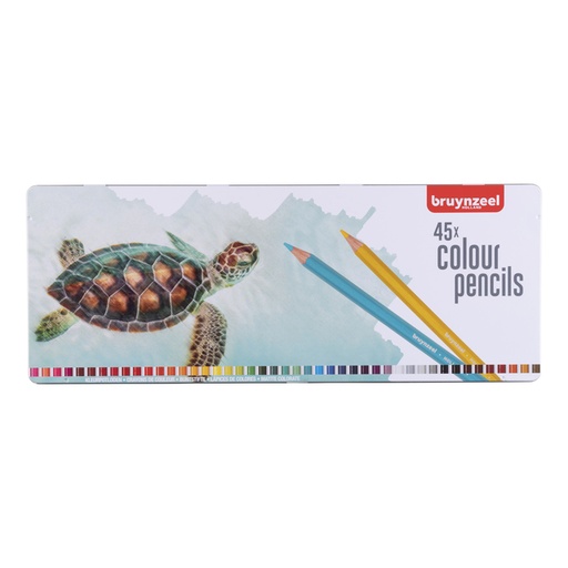 [640354] Crayon de couleur Bruynzeel Creatives tortue set 45 pièces assorti