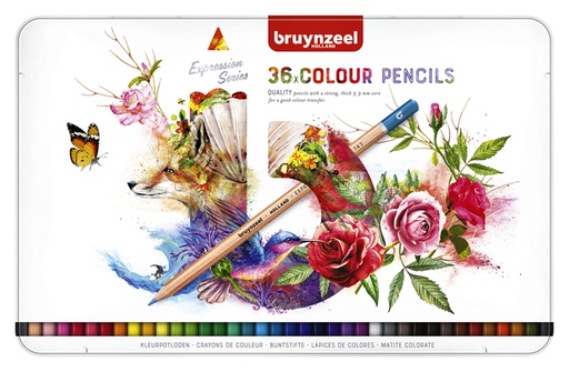 [640081] Crayon de couleur Bruynzeel Expression set 36 pièces assorti