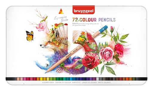 [640082] Kleurpotloden Bruynzeel Expression assorti blik à 72 stuks