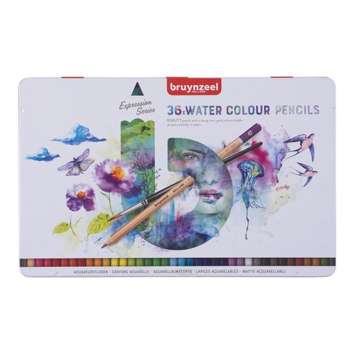 [640084] Aquarelpotlood Bruynzeel Expression set à 36 stuks assorti