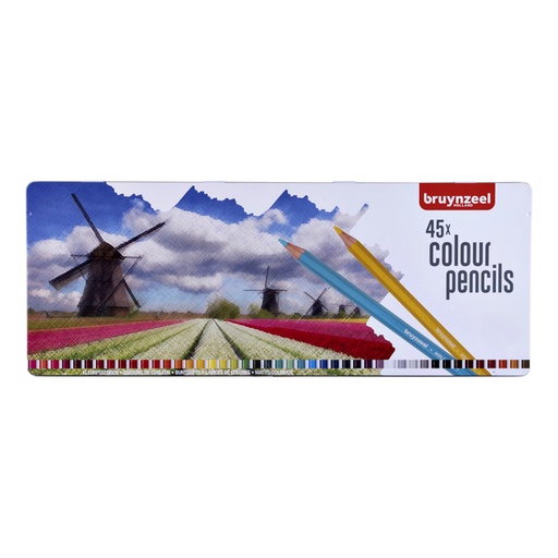 [640079] Crayon de couleur Bruynzeel Holland set 45 pièces assorti