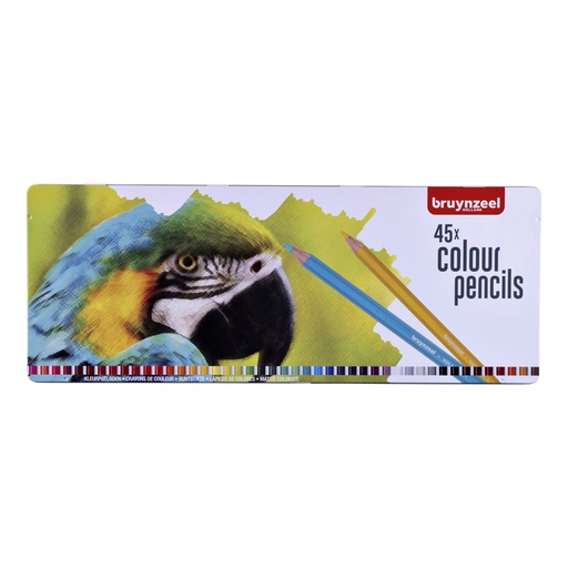 [640080] Crayon de couleur Bruynzeel Perroquet boîte 45 pièces assorti