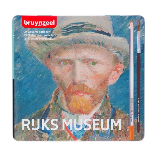 [640078] Kleurpotloden Bruynzeel aquarel  Van Gogh blik à 24 stuks assorti