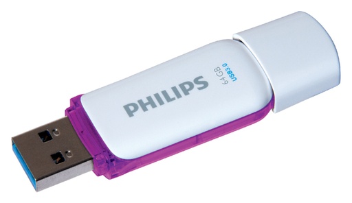 [434946] Clé USB 3.0 Philips Snow USB-A 64Go violet