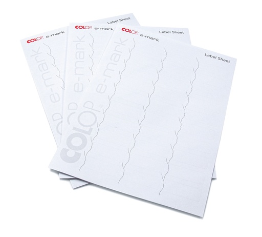 [350908] Etiquettes tampon Colop e-mark 48x18mm blanc 300 pièces