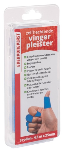 [892566] Pansement doigt adhésif Allglue rouleau 25mmx4,5m bleu 3 rouleaux