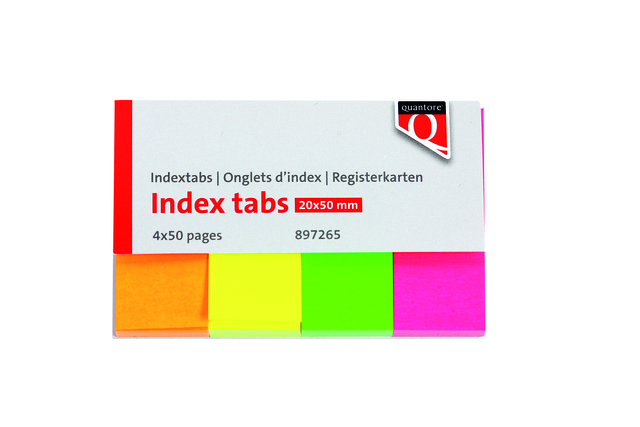 Indextabs Quantore 20x50mm neon
